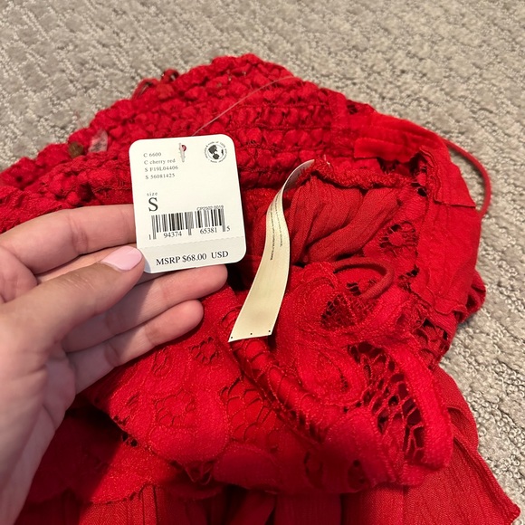 Free People Women's Adella Cami Red - Picture 4 of 6